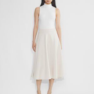 Aritzia Babaton Futurism Skirt A-line midi skirt - matte pearl - Size 10